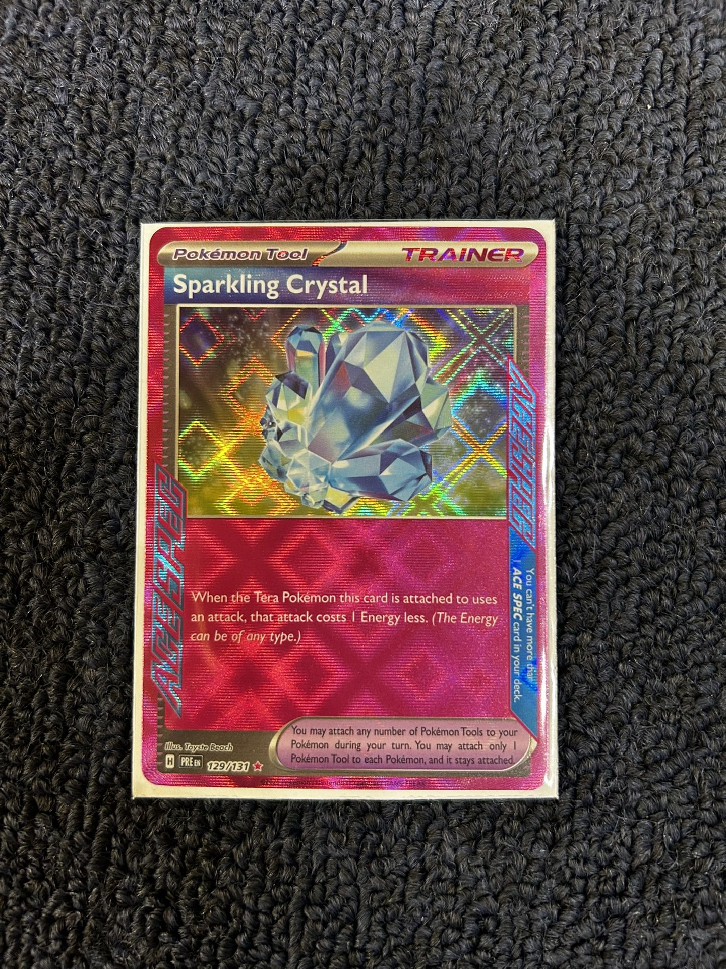 Pokémon Sparkling Crystal — SV 129/131 — Pack Fresh (NM/M) Pokemon ACE SPEC Trainer Tool