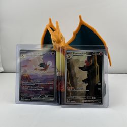 Pokémon TCG Charizard ex 199/165 (SIR) & Charmeleon 169/165 (IR)