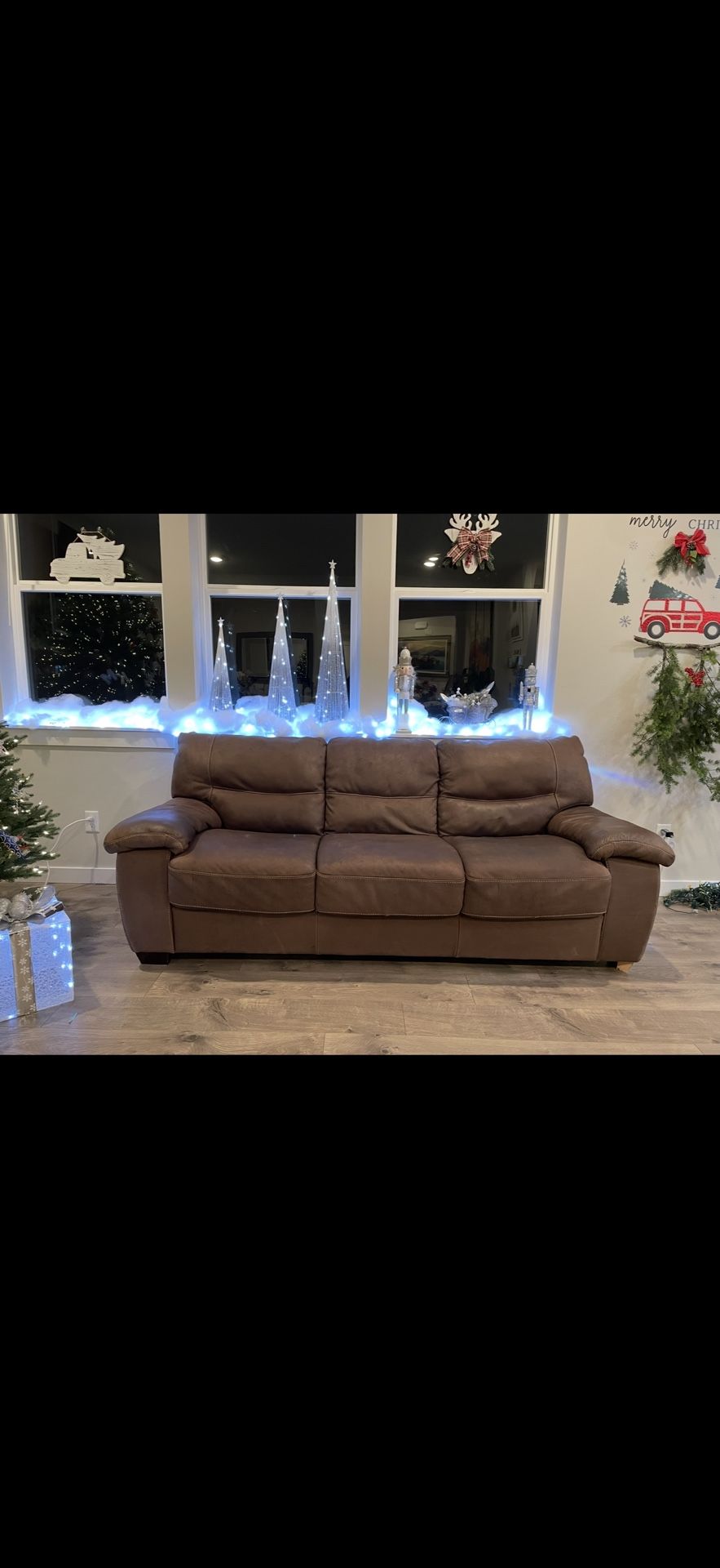 Brown Leather Couch