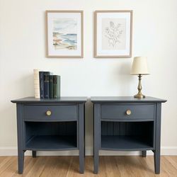 Vintage Blue Nightstand Set