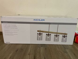 NEW Kichler Maritime 4-Light Linear Chandelier/ NUEVO Candelabro Lineal Kichler