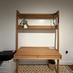 Article Fantol Natural Oak Wood Leaning Desk