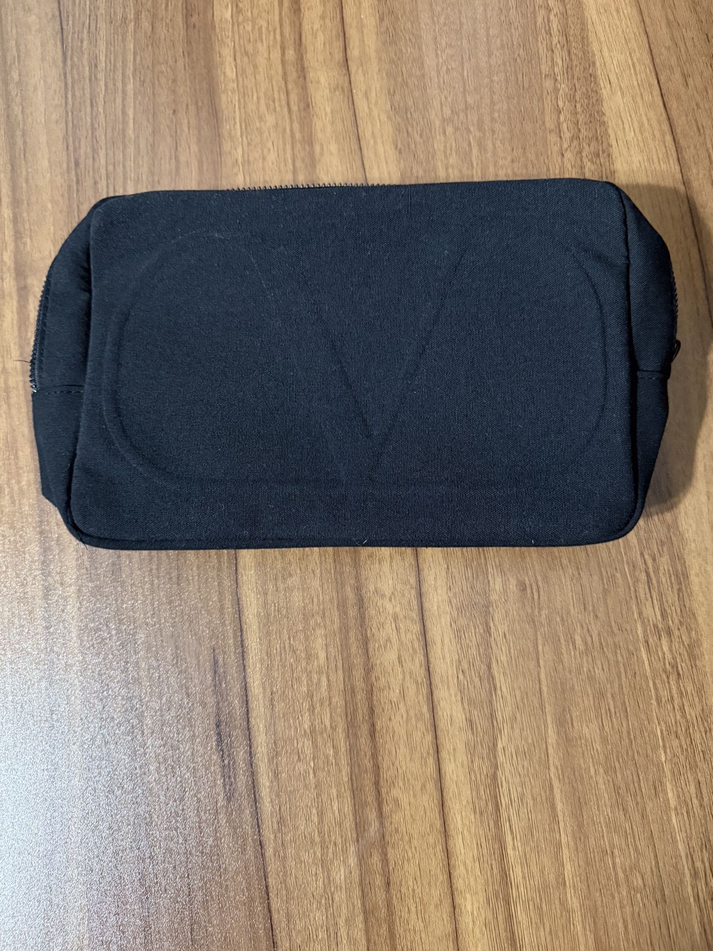Valentino Beauty Black Travel Pouch Bag – Logo Embossed
