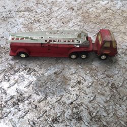 Antique Small Metal Fire Ladder Truck