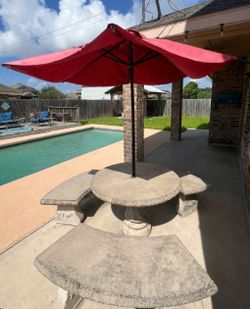 Cement Backyard Table