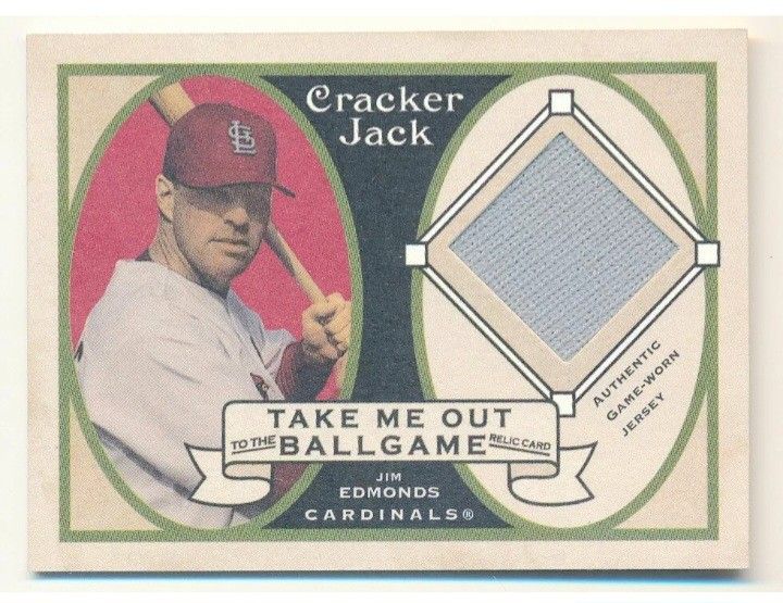 Super Nice Jim Edmonds Jersey Card In MINT CONDITION