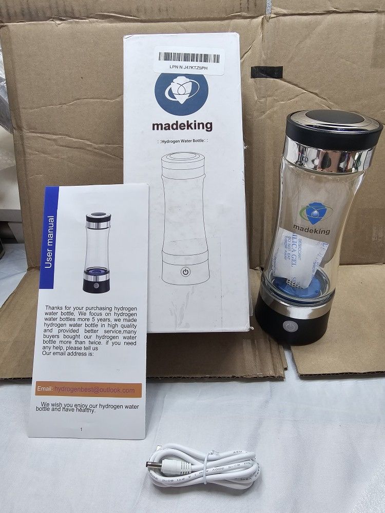 Hydrogen Water Alkaline Glass Bottle with Beautiful LED Indicator