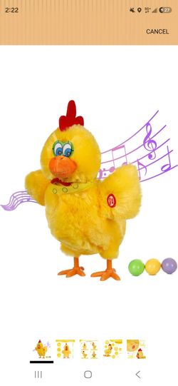 Gallina de juguete que expulsa huevos