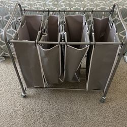 (PENDING PICKUP) Laundry Sorter Cart (4 Bags)