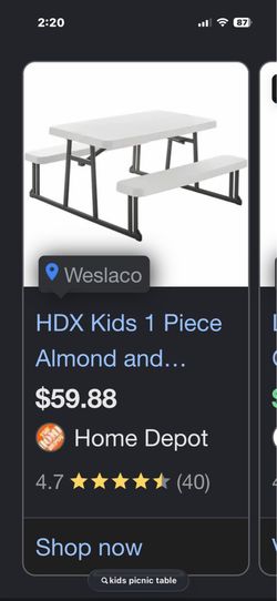 Kids table