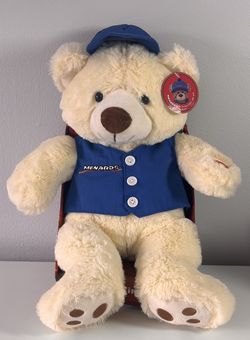 New (Old Stock) Menards Employee Singing Teddy Bear Plush by Anico📍Read FULL Description Below📍