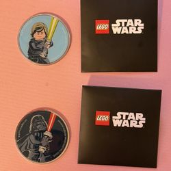 LEGO Star Wars Challenge Coins Metallic Coin Luke & Darth Vader