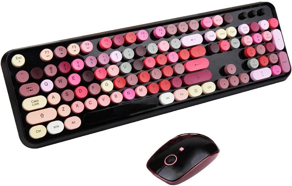 New Colorful Wireless Keyboard & Mouse Combo