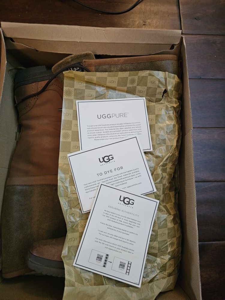 Ugg Leather Chestnut Waterproof Boots $80