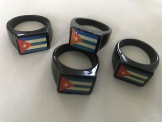Cuba Flag Plastic Ring