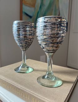 Ornate Detailed Wine Glasses ( Set Of 2 ) firm on price