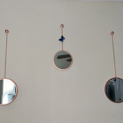 3pc Copper Mirror Decor/Wall Art