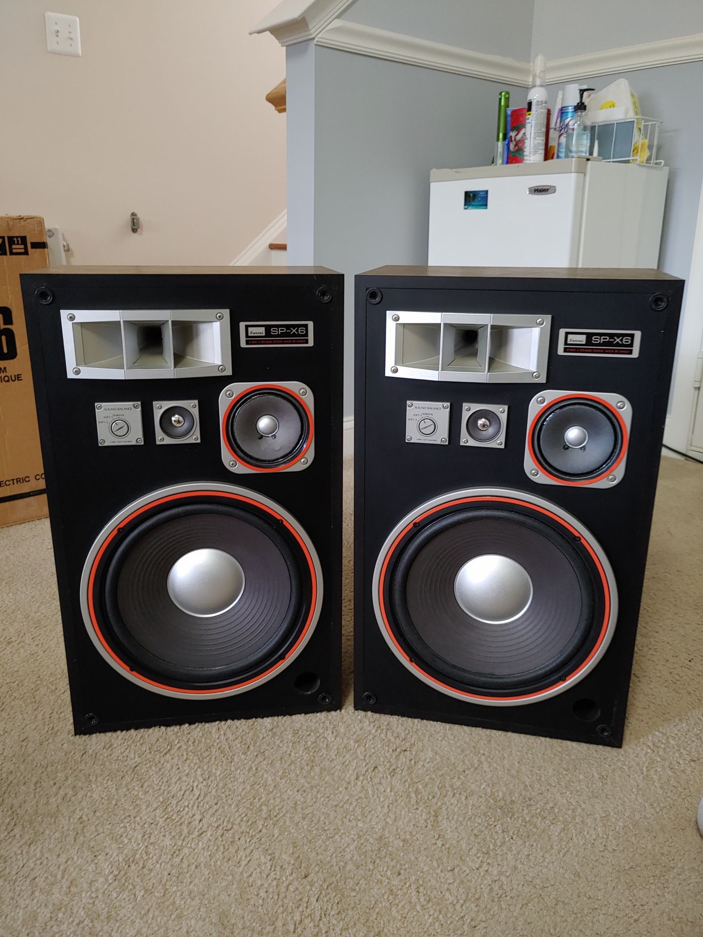 Vintage Sansui SP-X6 speakers