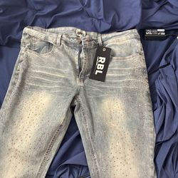 Stacked Rhinestone pants