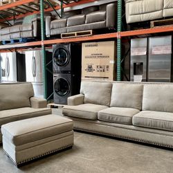 Garrison 3-piece Fabric Set, Beige