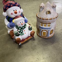 Lot of 2 Cookie Jars