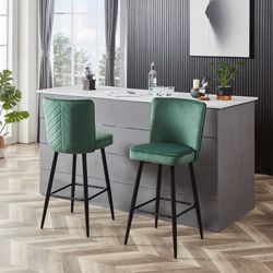 Green Bar Stools (2)