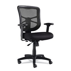 Alera 22.88 in Manager's Chair with Adjustable Height & Swivel, 250 lb. Capacity, Black