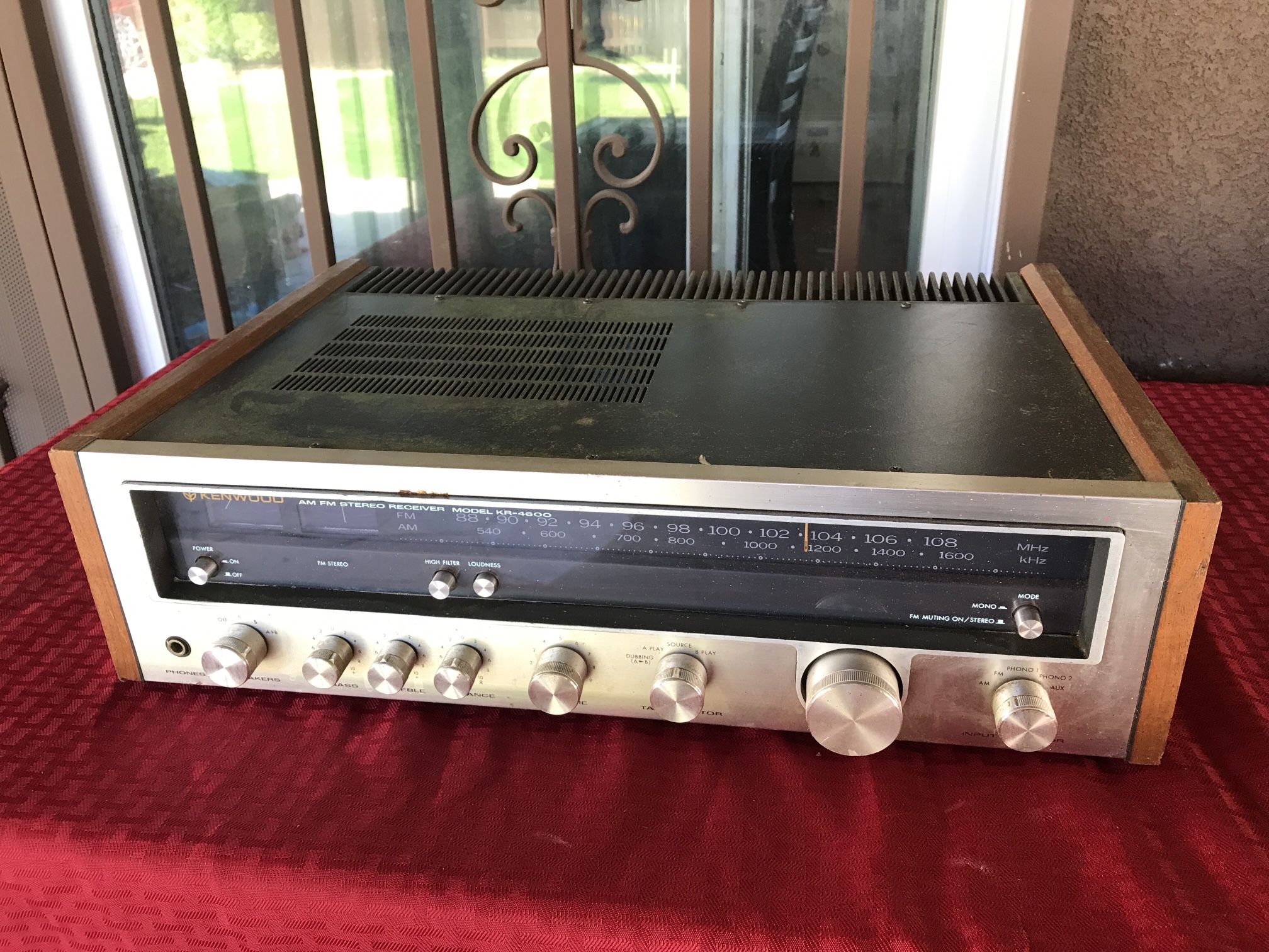 Kenwood KR 4600 2 Channel 34 Watt Receiver Vintage AM / FM Stereo Receiver