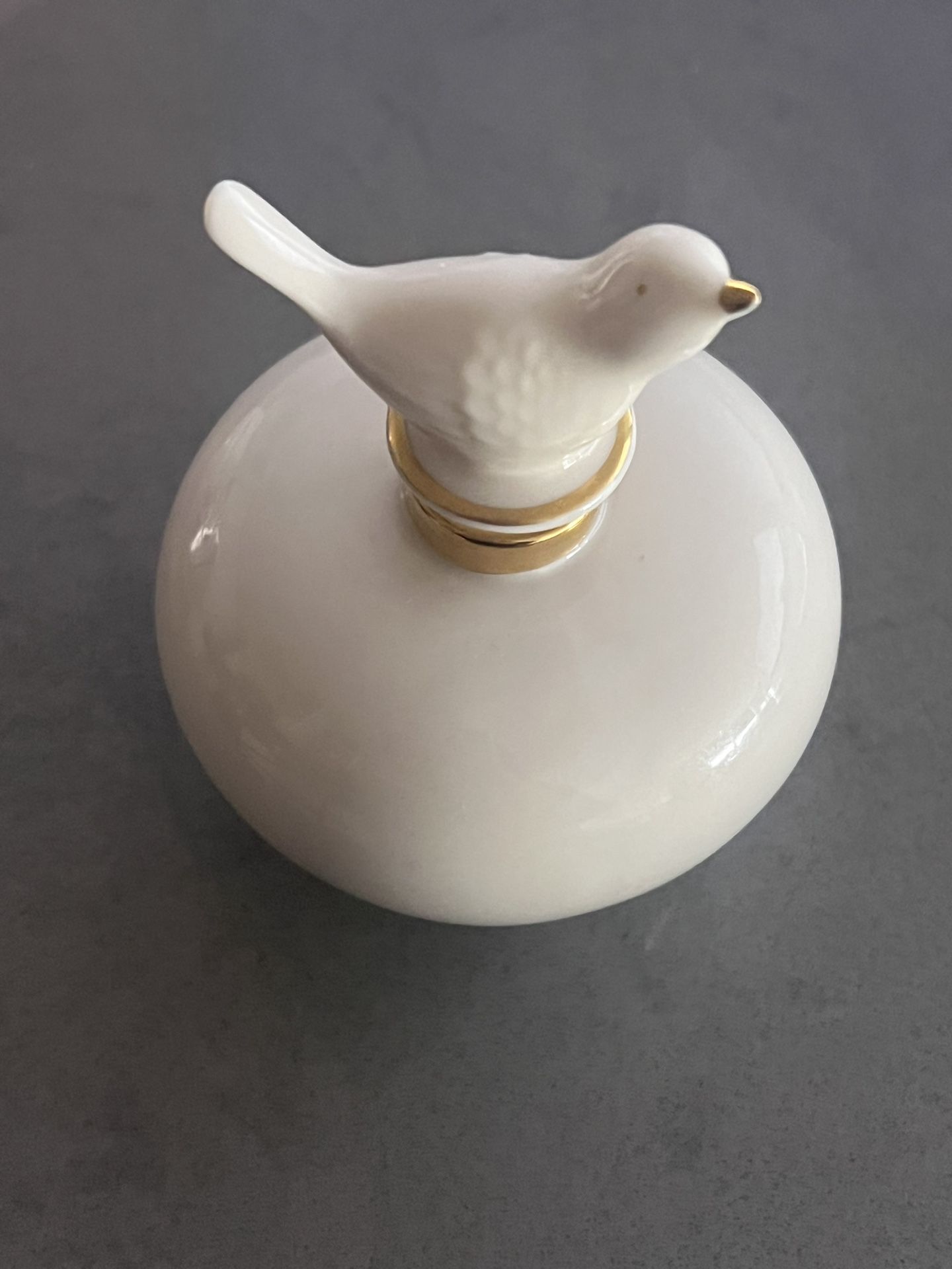 Lenox Porcelain Perfume Bottle w Bird Stopper Special