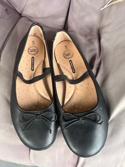 Wonder Nation Girls Black Ballet Flats Size 5