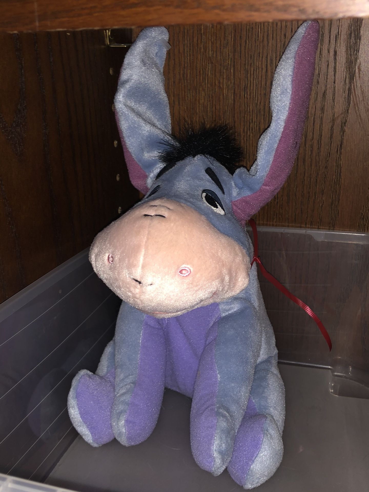 Disney battery operated Eeyore lifts his ears up and down! Plush plushie stuffed animal doll eyyore (Winnie the Pooh)