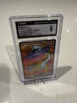 Graded Pokemon Slab Raging Bolt EX CGC Mint 9