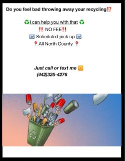 I recycle for you