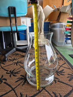 Large Clear Glass Vase
