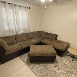 Sectional Couch & Ottoman 