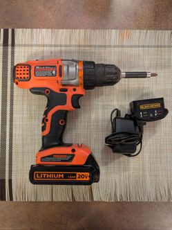 Black and Decker Cordless Drill and Bits