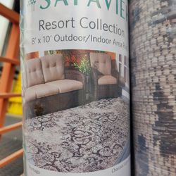 Safavieh Resort 8' x 10' Outdoor Rug Collection - Montagu Charcoal/Light Gray