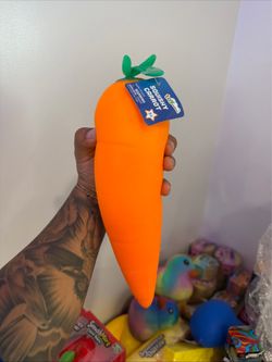 VIRAL Sunny Days Jumbo Squeezy Carrot Squishy Stress Fidget Sensory Toy