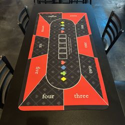 Nonslip table top poker mat