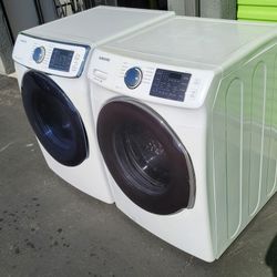 Samsung Front Load Washer And Stackable Gas Dryer Set