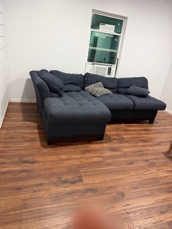 Blue sectional