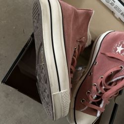 Converse High Top Platform Sneakers DARK PINK Size 5.5