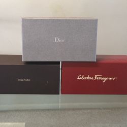 Dior, Salvatore Ferragamo, Tom Ford Hard Cardboard Outer Box Case For Sunglasses