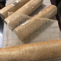 Gold Sinamay Ribbon/ Cloth