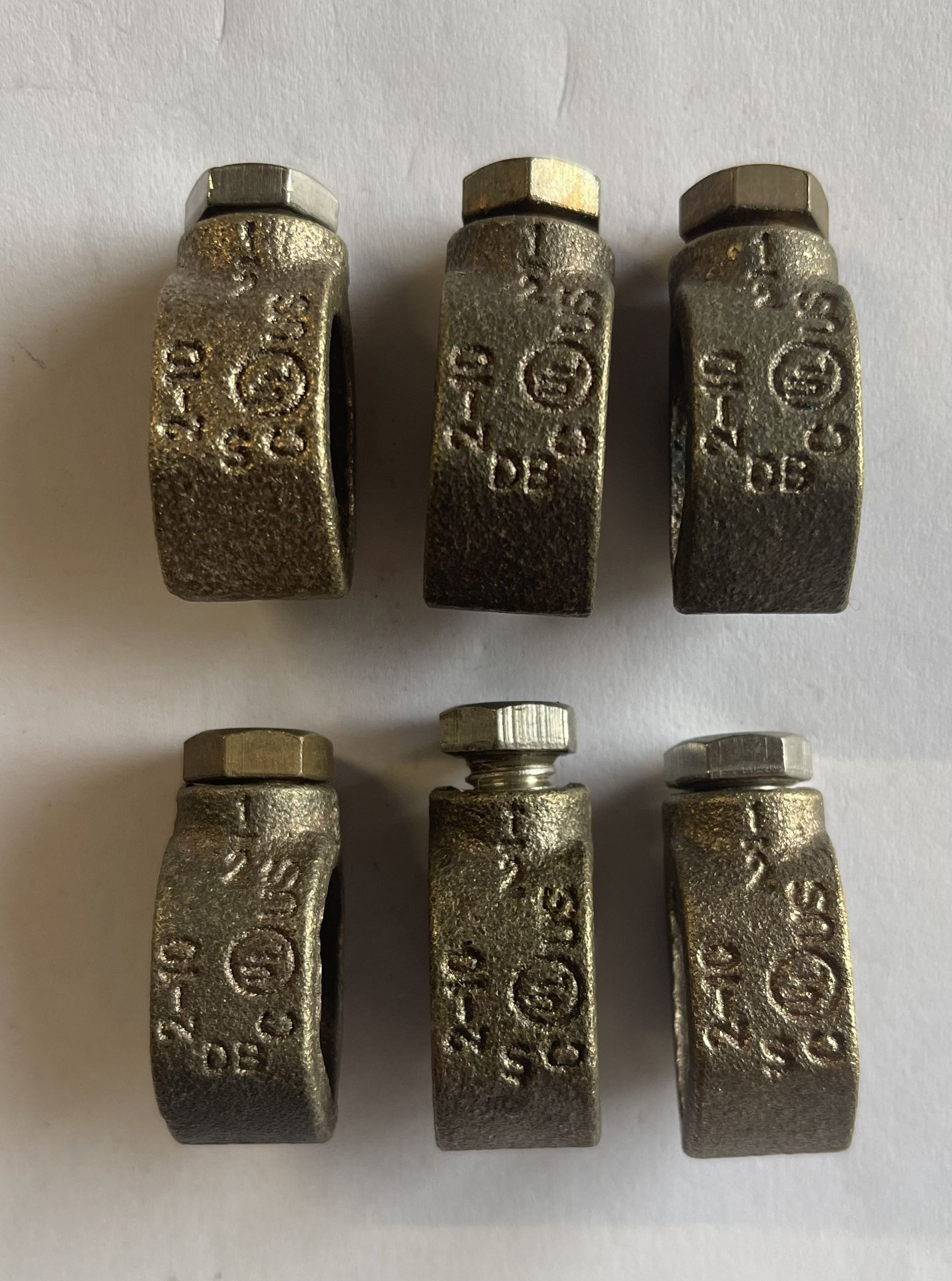 Bronze Grounding Clamps #4 Rebar 1/2-5/8 Direct Burial