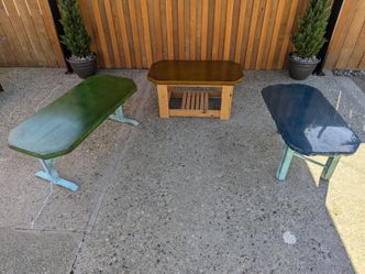 Concrete coffee tables