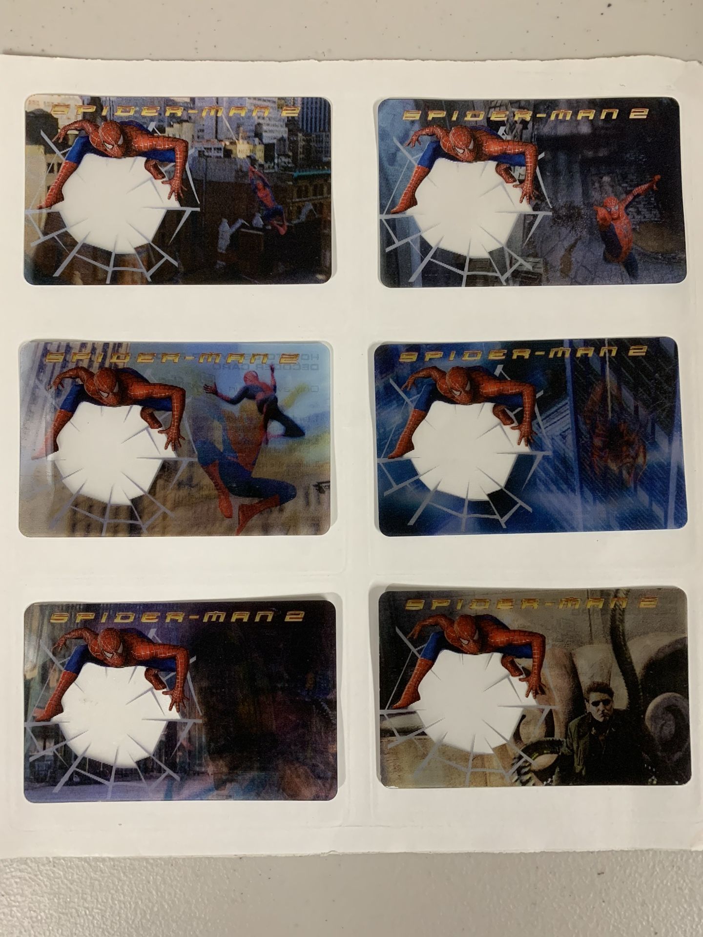 Vintage spiderman trading flash cards