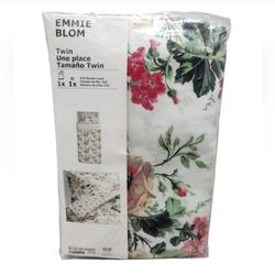 2011 Ikea Emmie Blom Twin Duvet & Pillowcase Floral Shabby Chic 502.113.97