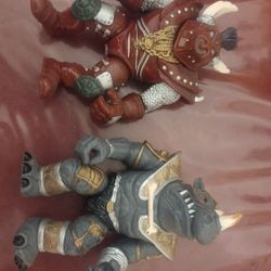 TMNT Ninja Turtles Warriors Of The Forgotten Sewer Gatekeeper Rocksteady 1994 action figures
