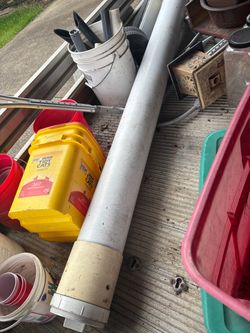 Copper pipe  TYPE L  1 1/2” And 2”.  Also PVC 6”